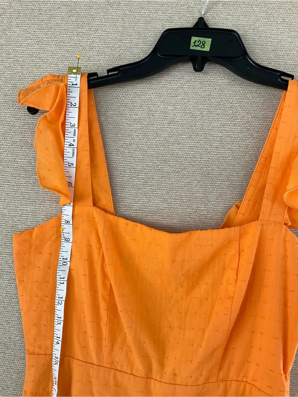 Nasty Gal Bright Orange Ruffle-Strap Wide-Leg Jumpsuit - Picture 4 of 14
